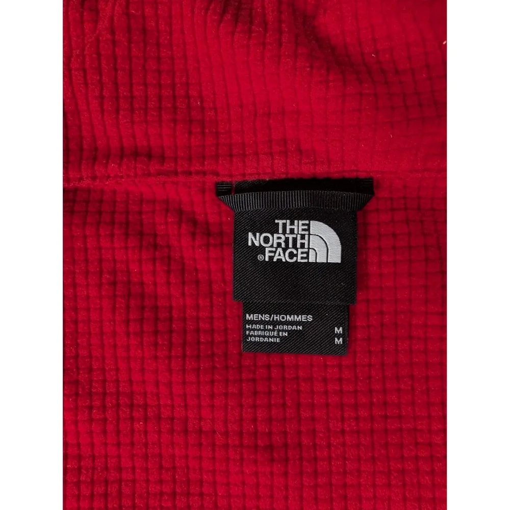 The North Face Mens Red Canyonlands Full Zip Fleece Jacket Mock Neck Stretch